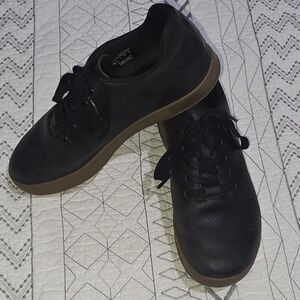 NOBULL Black Leather Trainer with Brown Soles